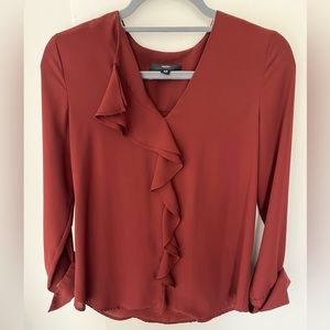 Mossimo Ruffle Front Blouse XS